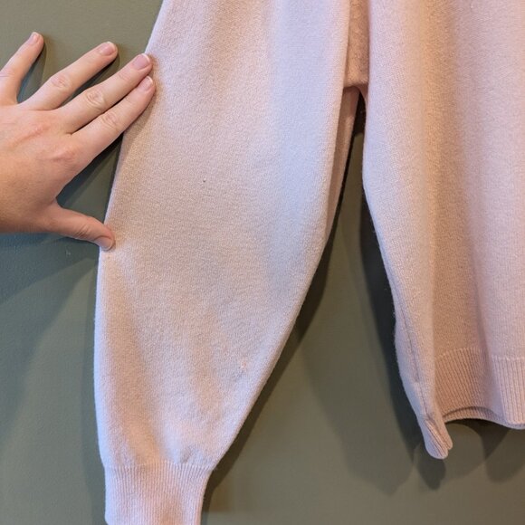 Pringle Scotland 100% Cashmere Pink Turtleneck Size Med Womens VTG 80's Sweater - Picture 5 of 15
